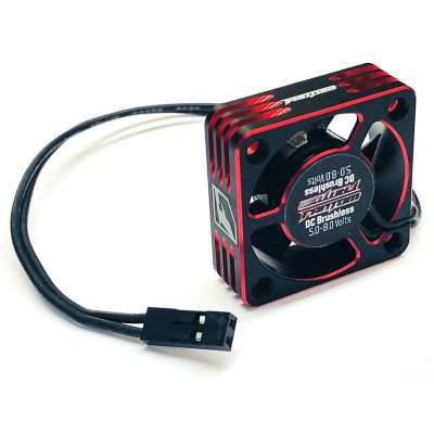30mm Aluminum Case Motor Fan - Red/Black