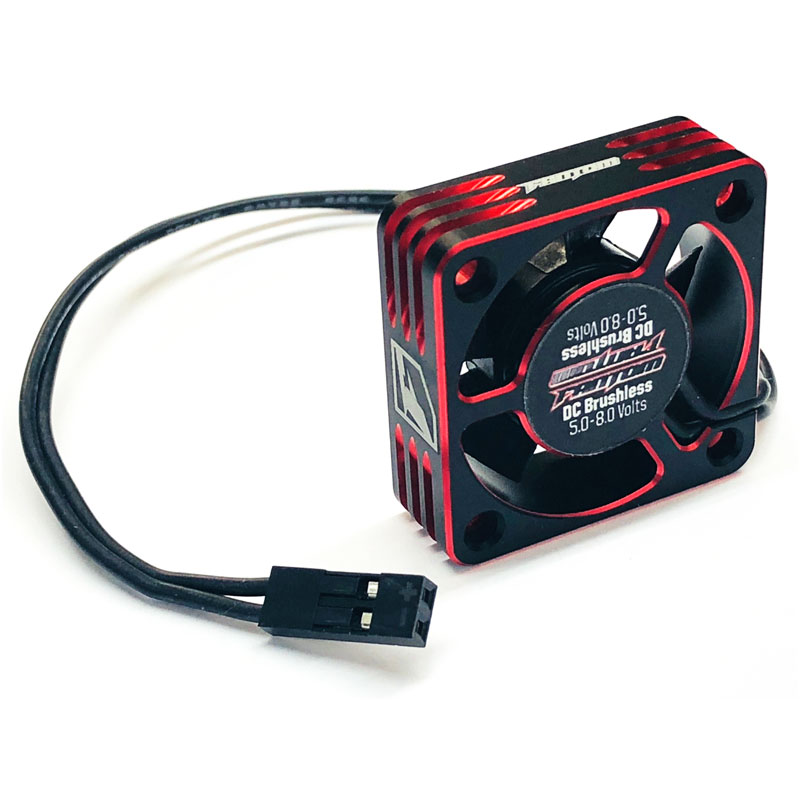 30mm Aluminum Case Motor Fan – Red/Black