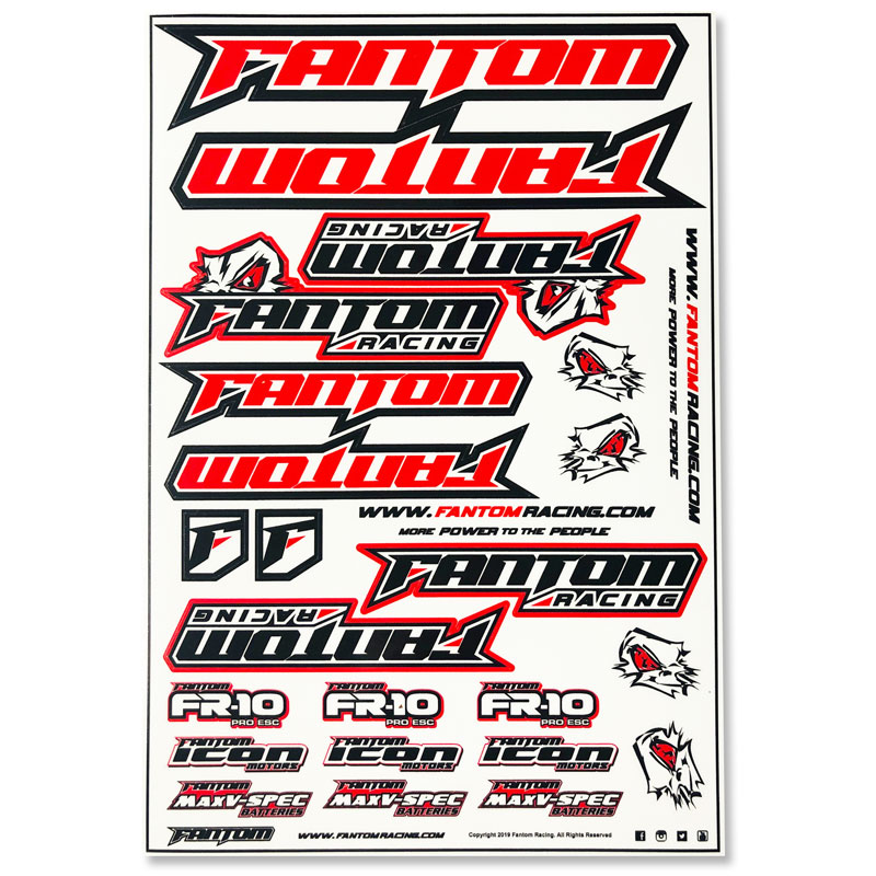 Vinyl Die-Cut Team Sticker Sheet – Red