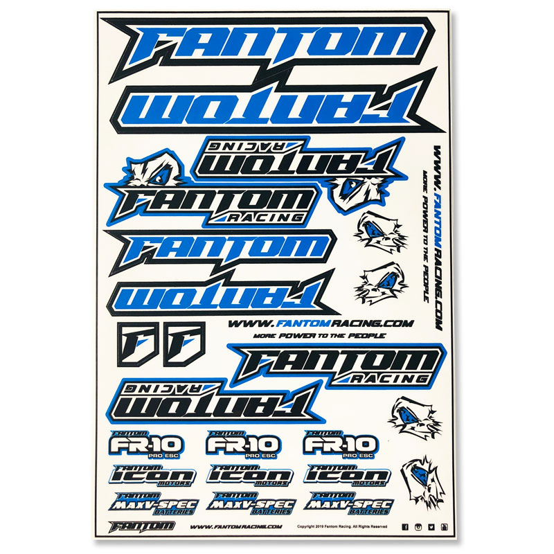 Vinyl Die-Cut Team Sticker Sheet – Blue