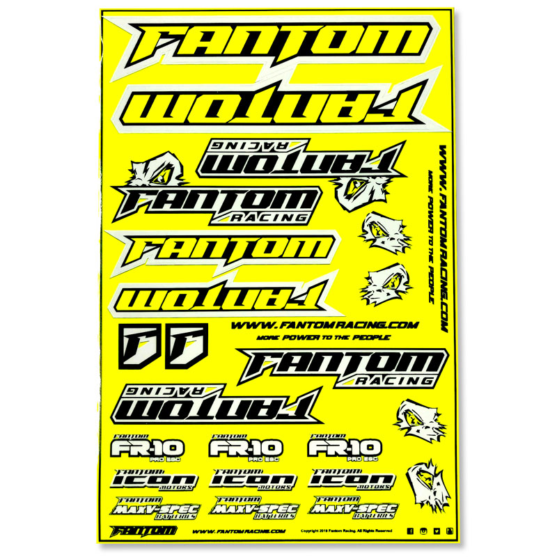 Vinyl Die-Cut Team Sticker Sheet – Flo Yellow