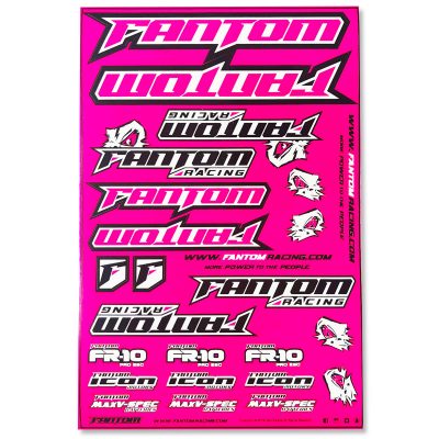 Vinyl Die-Cut Team Sticker Sheet - Flo Pink