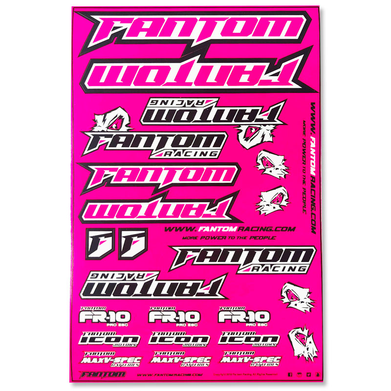 Vinyl Die-Cut Team Sticker Sheet – Flo Pink