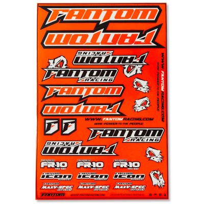 Vinyl Die-Cut Team Sticker Sheet - Flo Orange