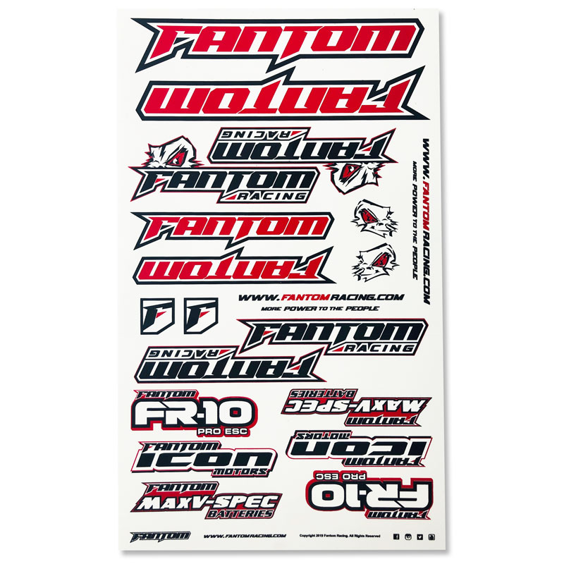 U-Cut Team Sticker Sheet – Red