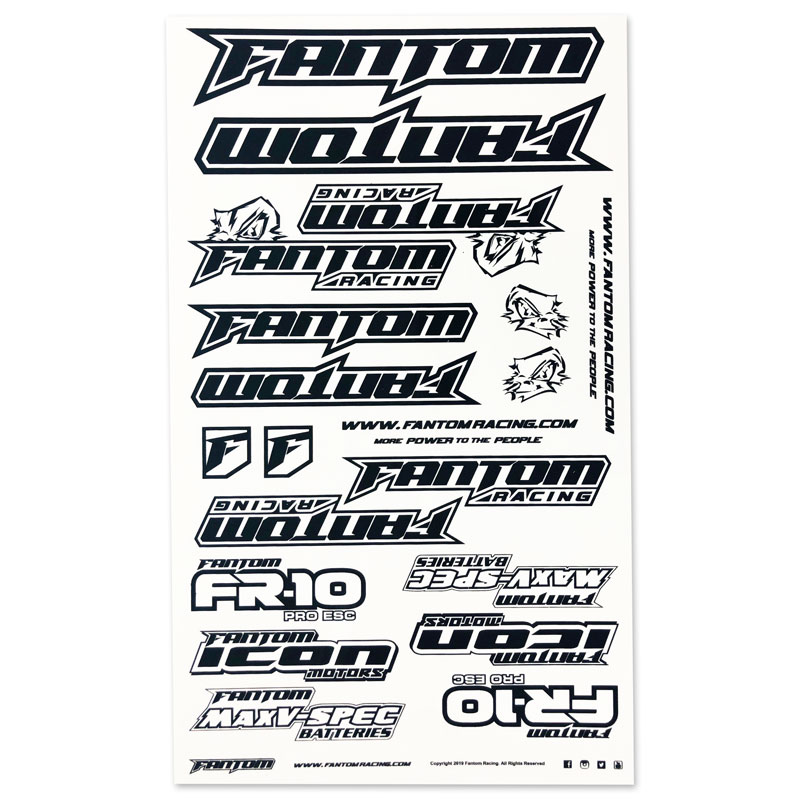 U-Cut Team Sticker Sheet – Black/White