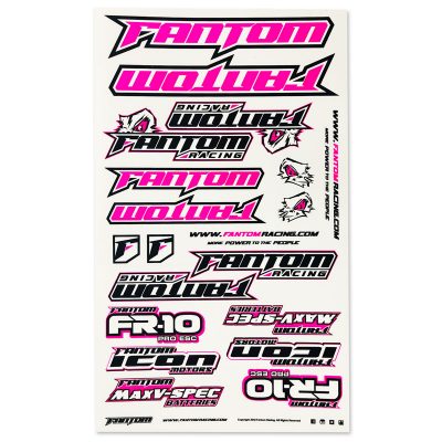 U-Cut Team Sticker Sheet - Flo Pink