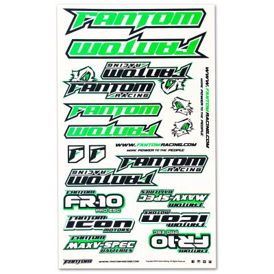 U-Cut Team Sticker Sheet - Flo Green