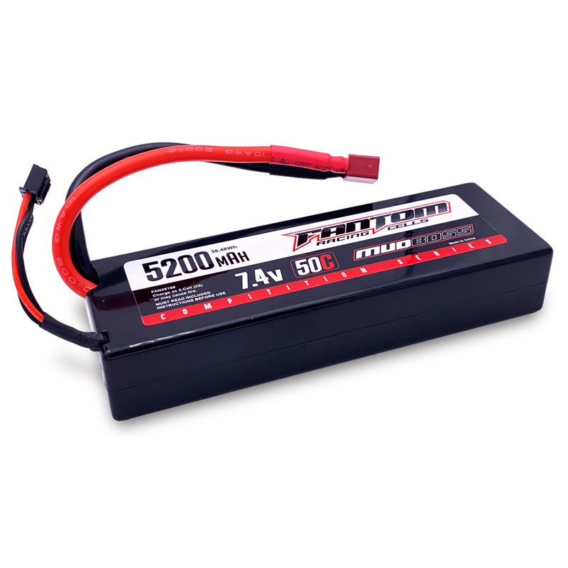 MUDBOSS CLASS – 5200mAh, 50C, 7.4v, (2S) 2-cell COMPETITION SERIES LiPo – Deans®Connector