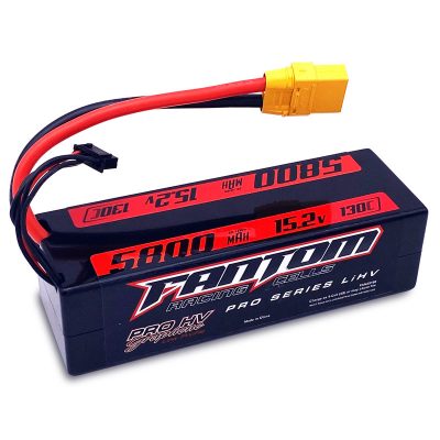 5800mAh, 130C, 15.2v, 4-Cell (4S), LOW PROFILE, PRO HV Silicon Graphene LiHV, XT90 Connector - NEW IMPROVED CASE